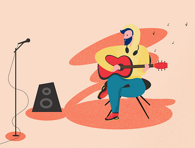 Music Time art character design character illustration concept design flat illustration illustration illustration art music ui web