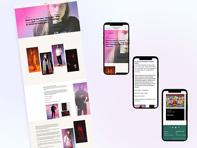 Redesign magazine page SO design facebook fashion magazine mobile ui ux web