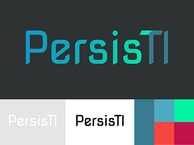 PersisTI - Logotipo branding gradient logo technology ti