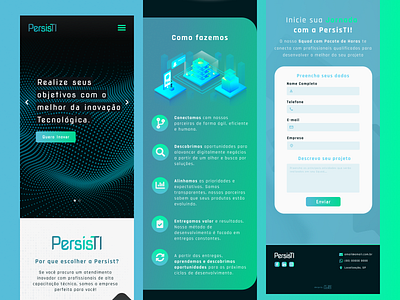 PersisTI - Layout Mobile branding design gradient technology ui website