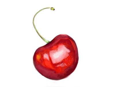 Just a cherry cherry fruit illustration procreate