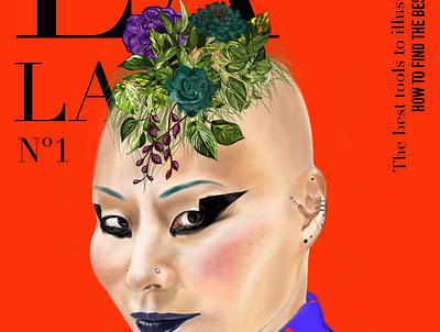 LALA cover cover face fashion illustration magazine portrait procreate woman