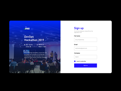 Hackathon sign up form dailyui dailyui 001 form hackaton registration signup signupform
