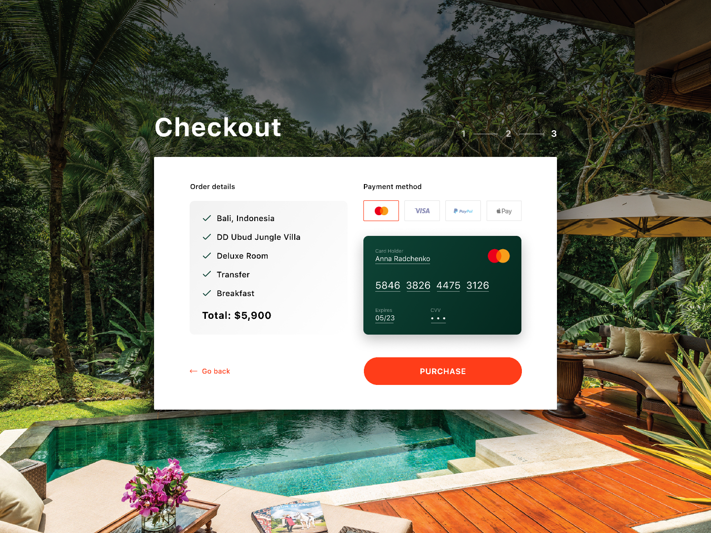 Checkout form