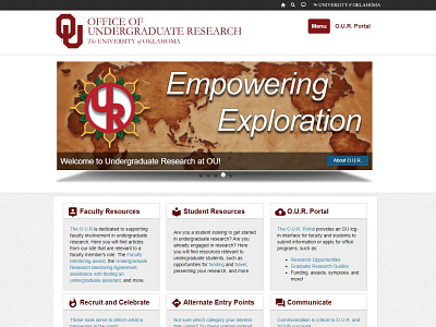 O.U.R. Homepage design drupal ui web