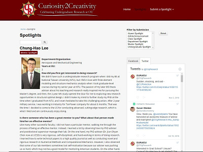 Curiosity2Creativity Spotlights design drupal ui web