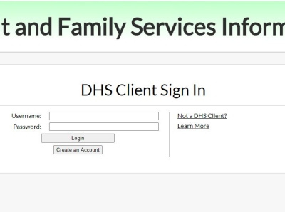 OKDHS Portal Login design dhs social services ui web