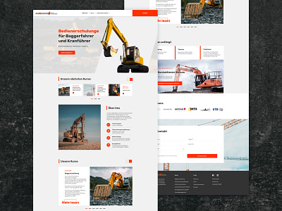 Heavy Equipment Training School corporate website landing web design