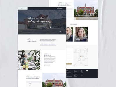 Architecture and engineering planning bureau corporate website landing ux web design