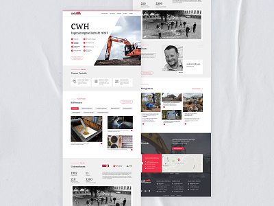 Engineering company corporate website graphic design landing ui ux web design