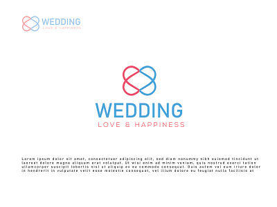 Wedding modern love logo