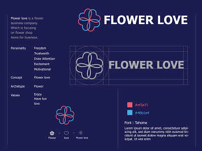 modern minimalist flower love logo