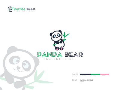 PANDA BEAR LOGO branding creative logo flat logo logo logo design logos minimalist minimalist logo mordan logo professional logo