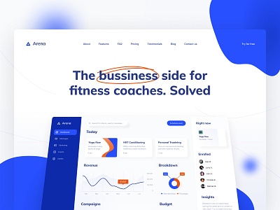 Arena: the business side for fitness coaches. Solved.