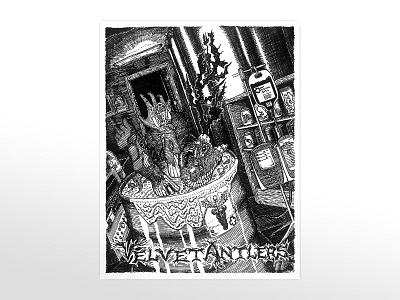 Velvet Antlers - Crust Punk DJ Flyer