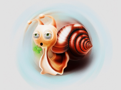 Snail character illustration snail