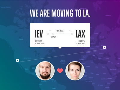We are moving to LA flight illustration la los ángeles map ticket travel ui