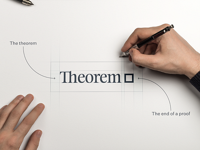 We are Theorem brand branding font logo logo design logotype rebranding serif theorem wordmark