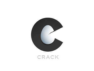crack logo design illustration logo typography