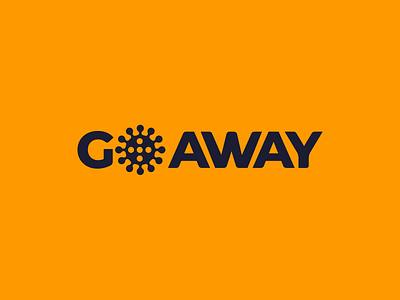 Go away design illustration logo typography