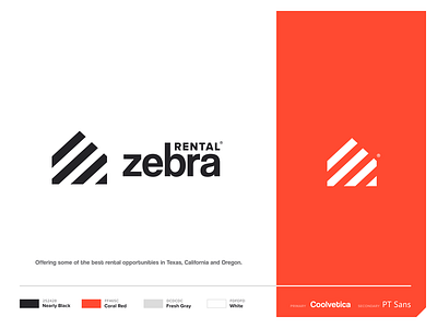 Rental Zebra animation design illustration logo typography