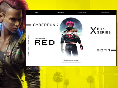 Cyberpunk pre-order page concept cyberpunk cyberpunk 2077 design games gaming ladingpage ui ui design uidesign ux ux design uxdesign web web app web design webdesign website website concept website design white