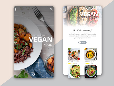 Vegan Food - App Mobile app app design ui ui design ux web