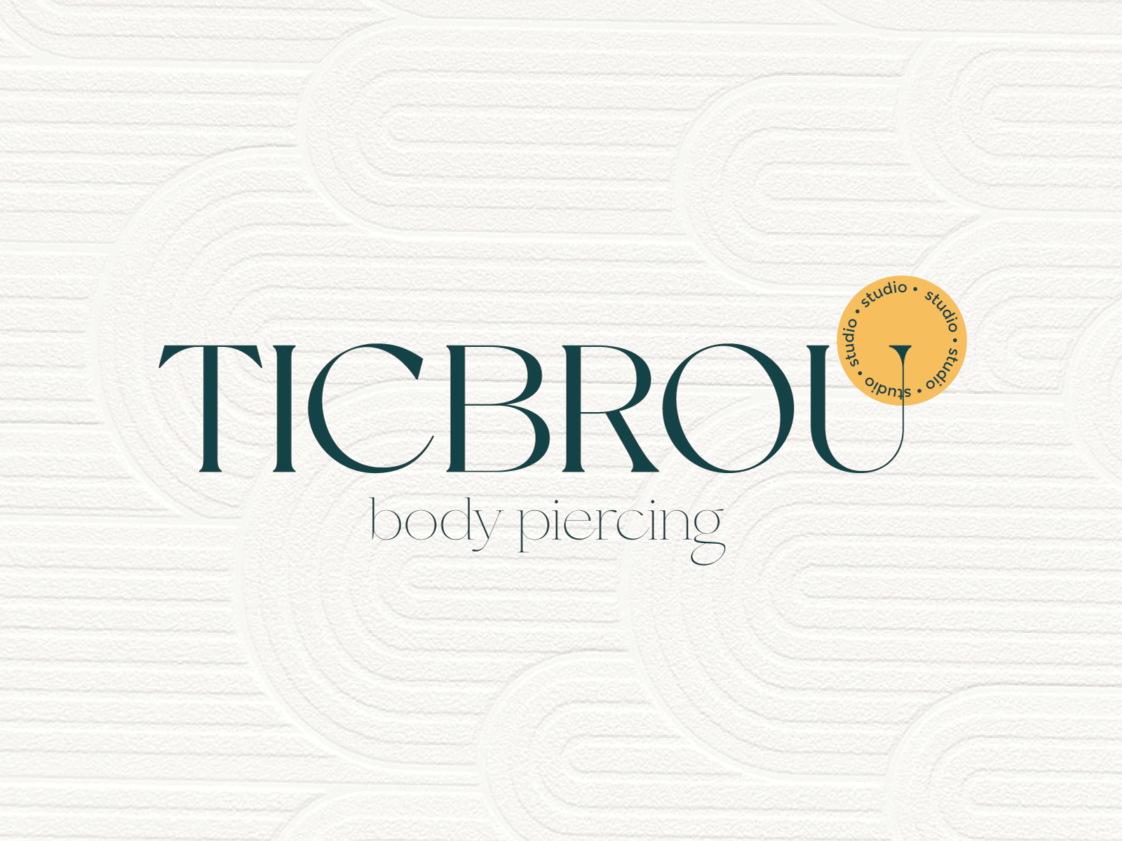 TICBROU BODY PIERCING STUDIO branding design graphic design logo tattoo visual identity