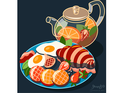 Breakfast adobe illustrator illustration vector