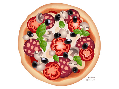 Pizza adobe illustrator design pizza