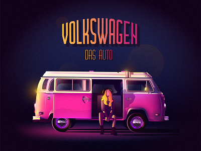Volkswagen design graphic design illustration vector авто адоб иллюстратор краски фотошоп ярко