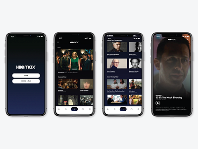 HBOmax application redesign sketch branding design figma typography ui ux