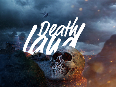 Death Land death design digital hell landscape lightning skull