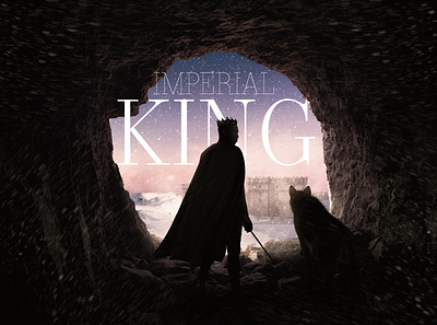 Imperial King castle cave imperial king kingdom kings photoshop snow wacom wolf