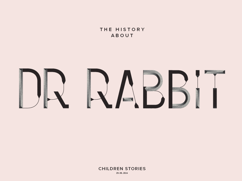 Dr Rabbit poster illustration typography