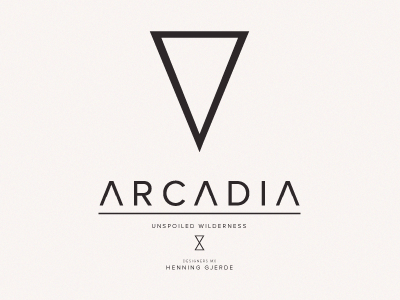 Arcadia illustration print typography