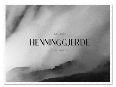 Henning Gjerde logo photo typography