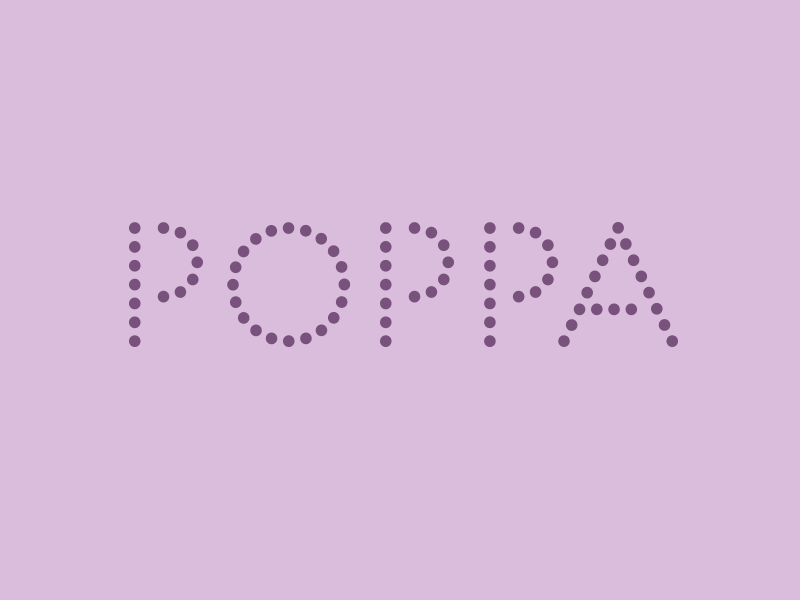 Poppa Typography design food logo packaging popcorn typography