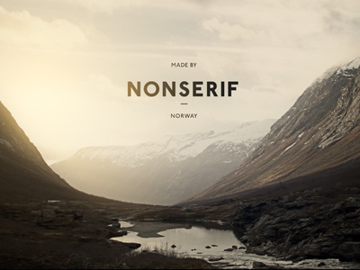 Nonserif - Word mark branding logo photography serif