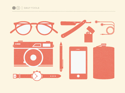 Daily Tools icons illustration profile