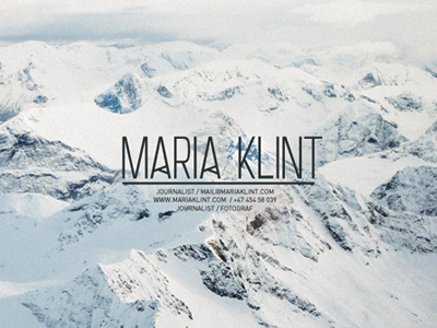 Maria Klint logo nature typography
