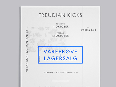 Freudian Kicks poster print typography