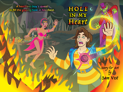 Hole In My Heart - Graphic Novel Cover book cover graphic novel illustration vector