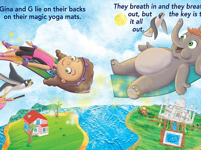 Gina the Happy Yogi - Children's Book books childrens book kids book kids books artist kids illustration photoshop