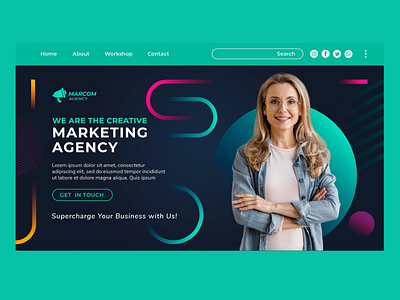 Marketing Agency Website adobe xd branding design developer graphic design illustration landing page motion graphics ui uxui web design web development