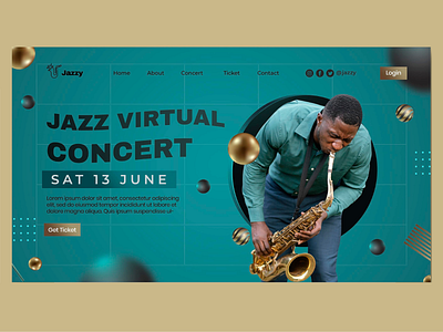 Virtual Concert Landing Page Design