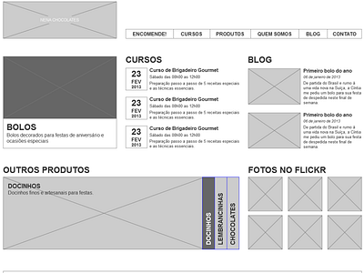 Nena Chocolates - Alternate Wireframe