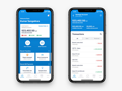 Commercial Bank - Redesign Of An iOS Banking App app app design bank banking banking app ios iphone mobile ui ux