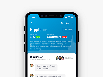 Cryptocurrency Chat - Detail Page