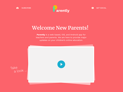 App Landing Page: Parently